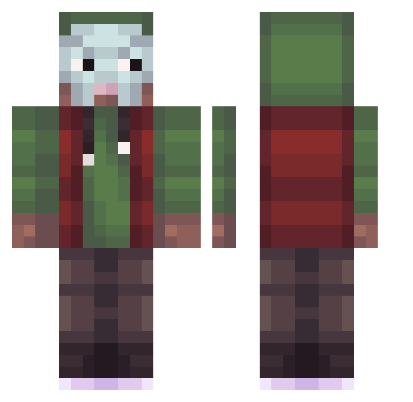 _Daniello_ Minecraft skin, front and back view