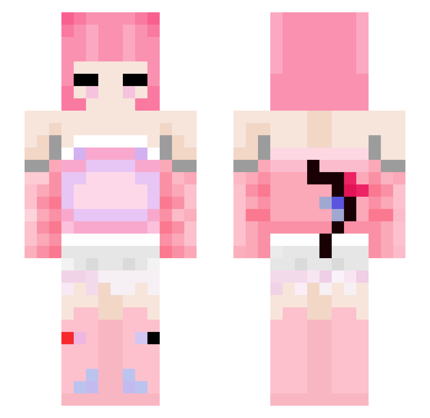 StanceTB Minecraft skin, front and back view
