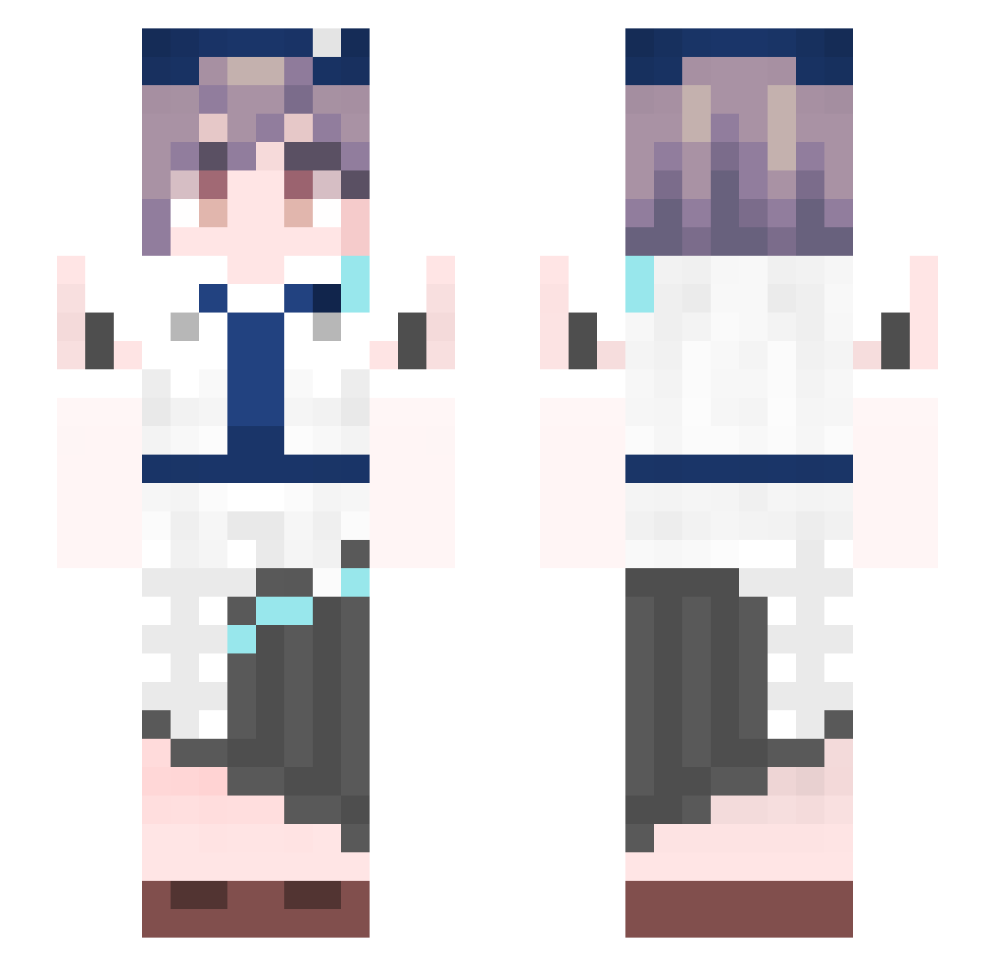 oukumauo Minecraft skin, front and back view