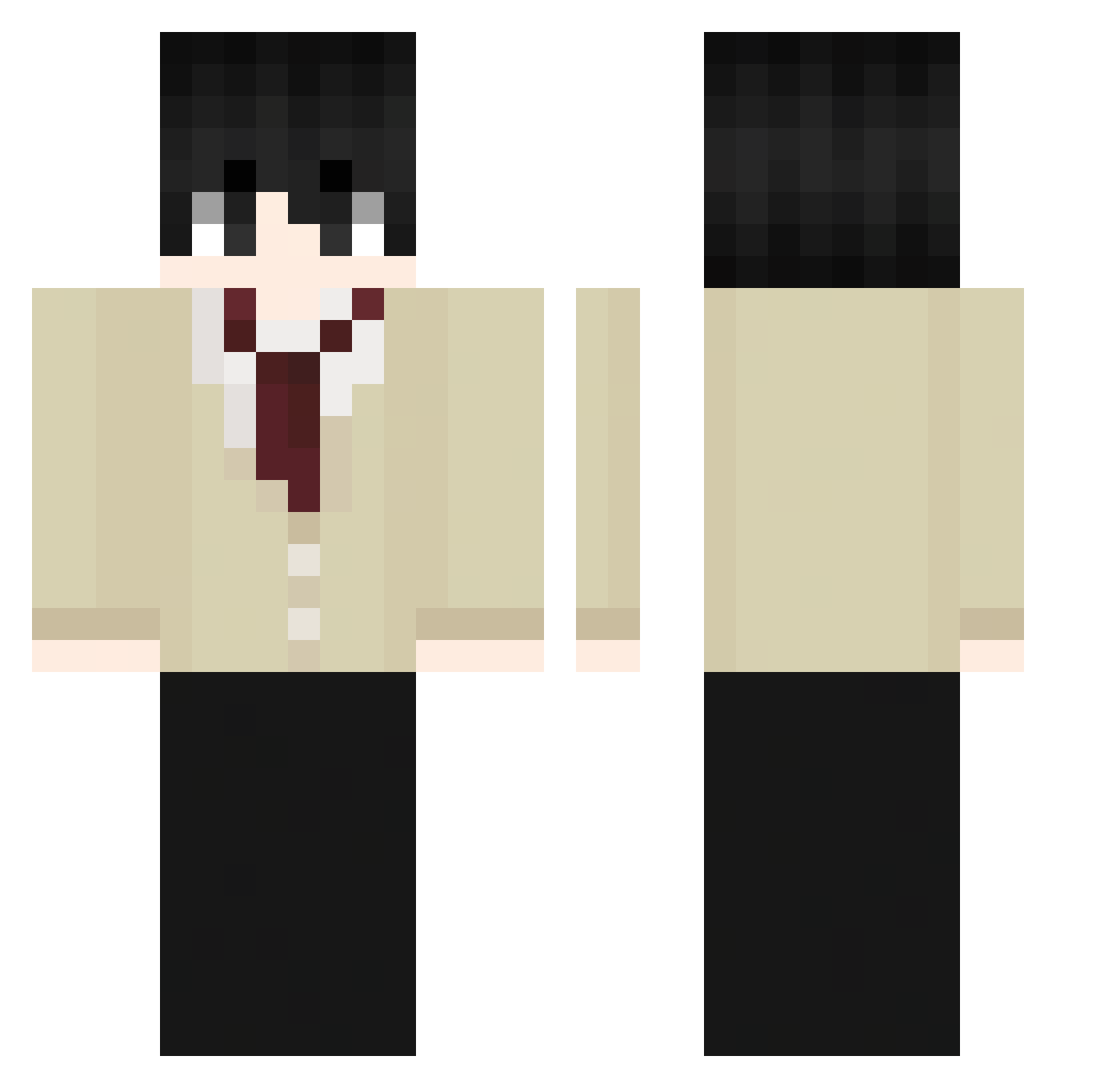 mmik_lazy Minecraft skin, front and back view