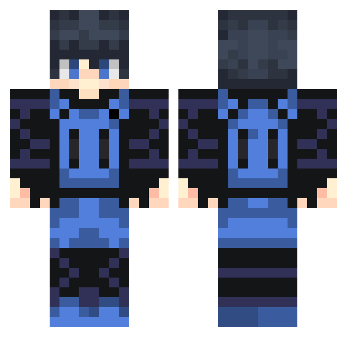 leorare Minecraft skin, front and back view