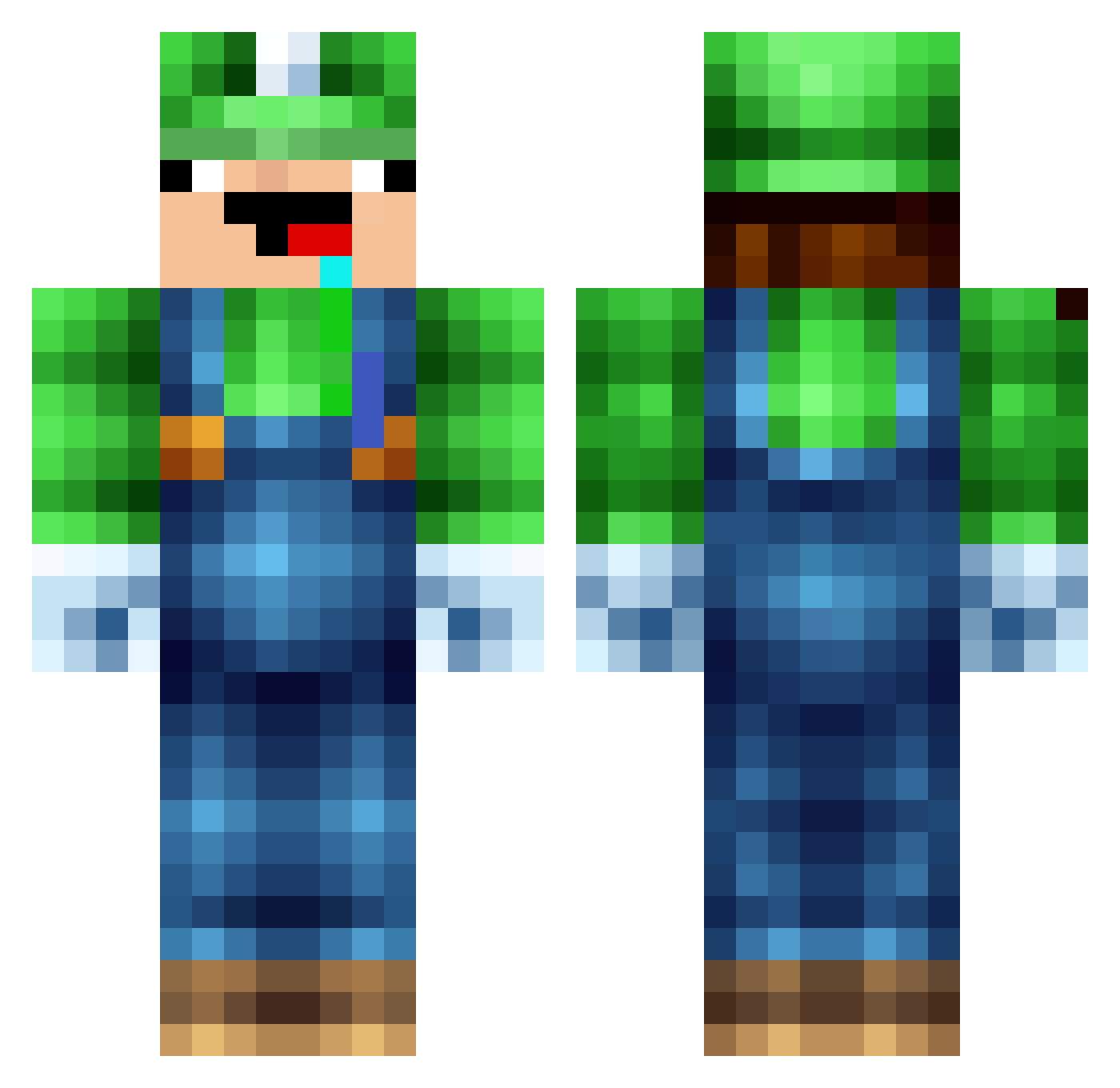 miciluu Minecraft skin, front and back view