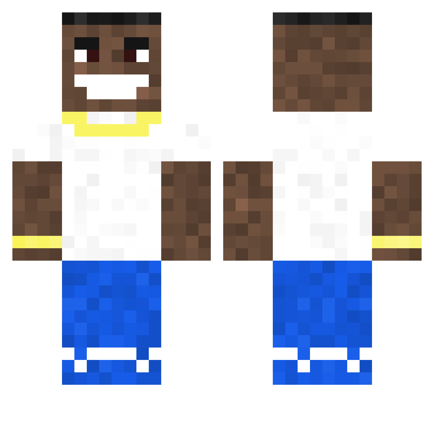 zwis_po_kolano Minecraft skin, front and back view