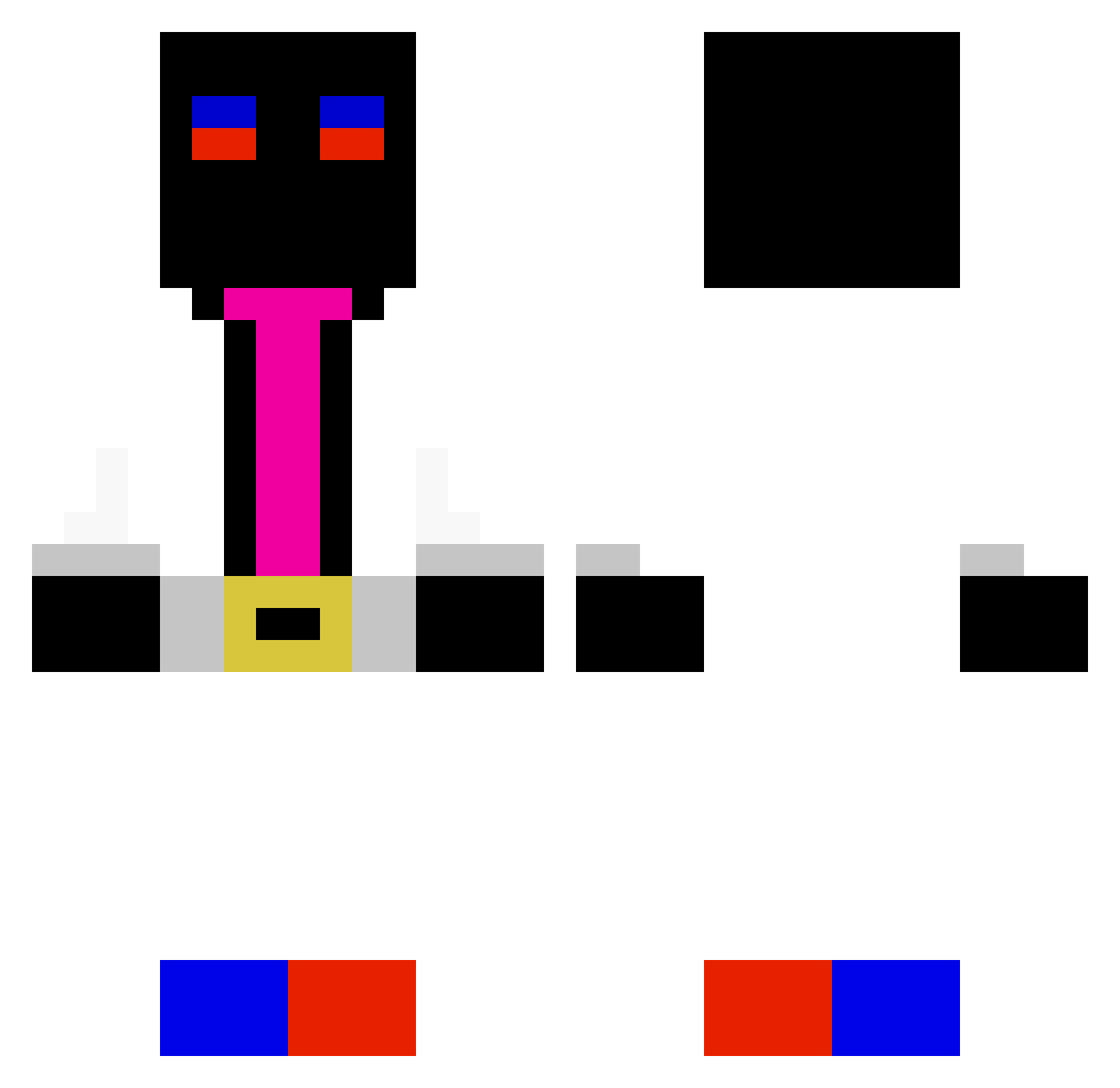 MemmaGuy Minecraft skin, front and back view