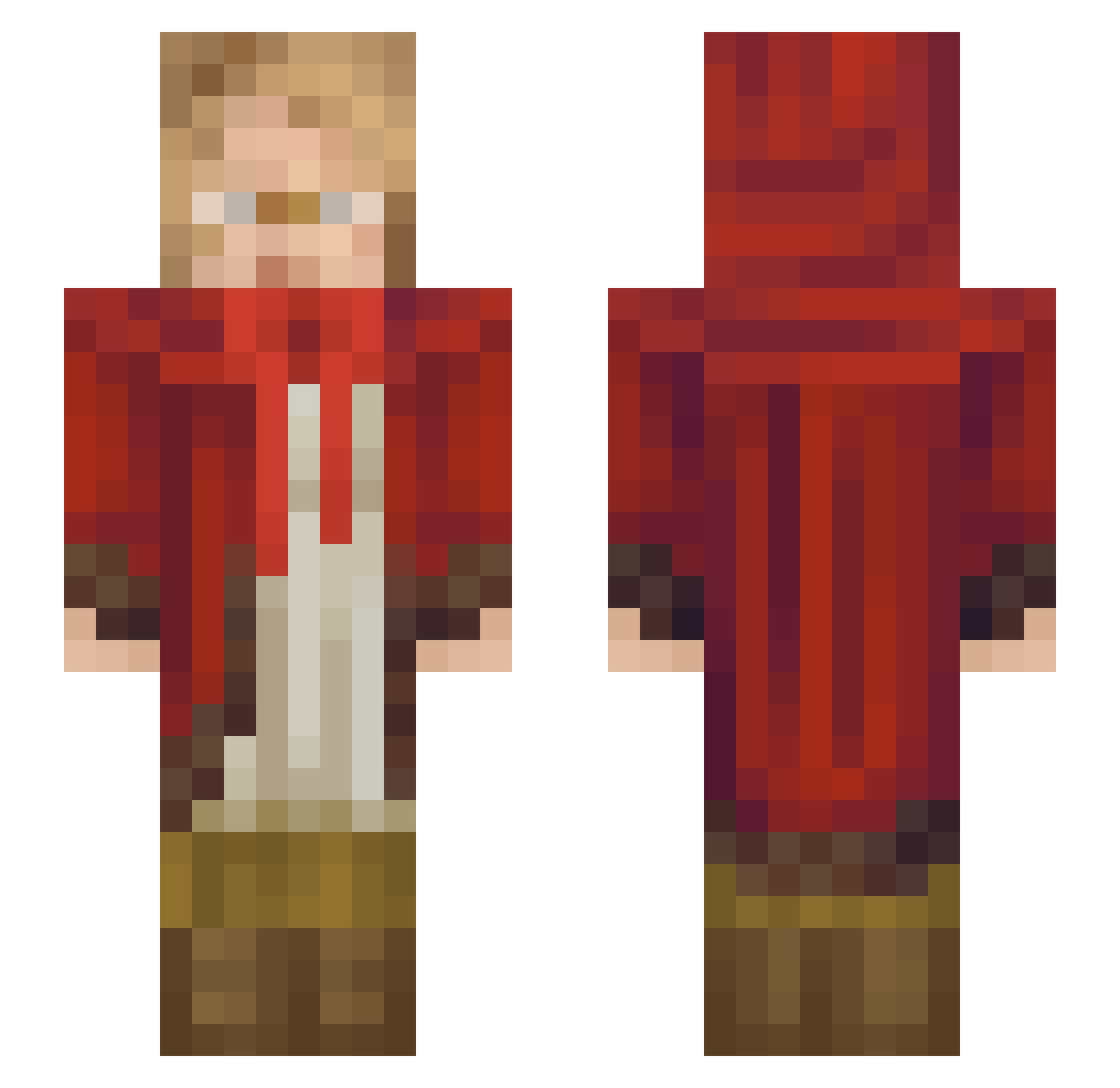 faodail Minecraft skin, front and back view