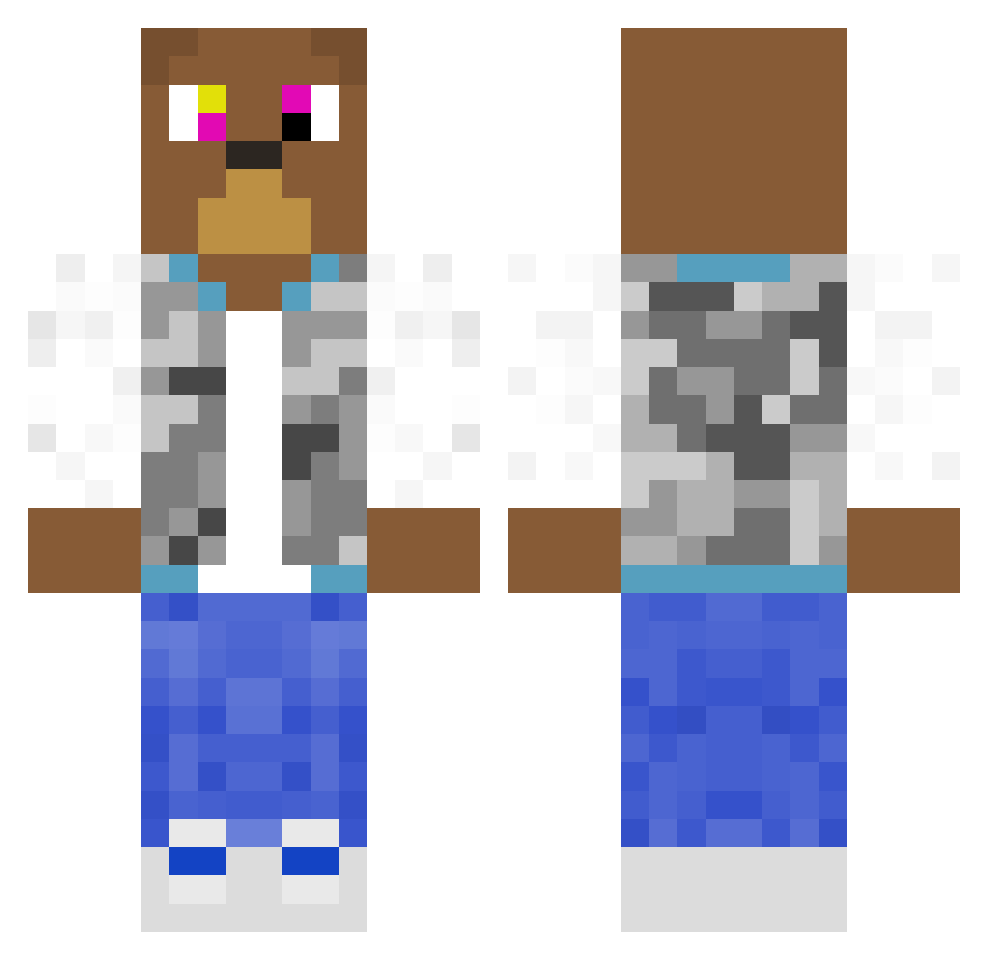 BearxPlatinum4 Minecraft skin, front and back view