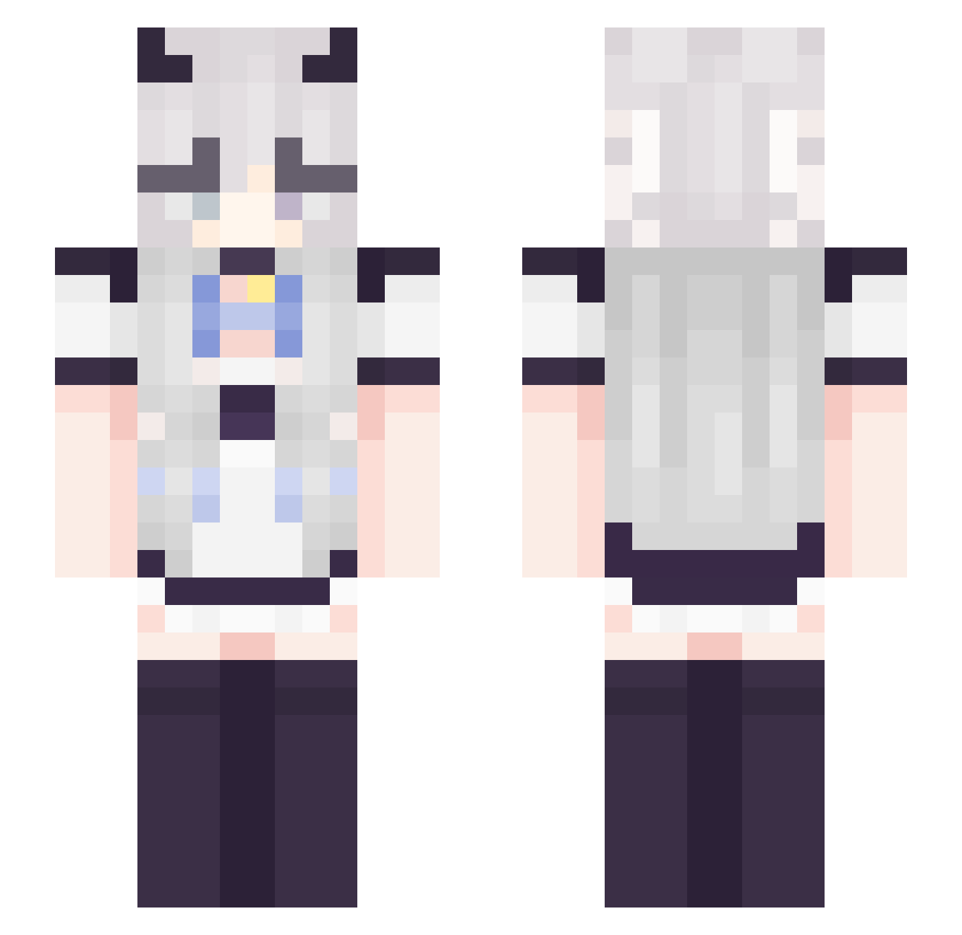 jenn_69 Minecraft skin, front and back view