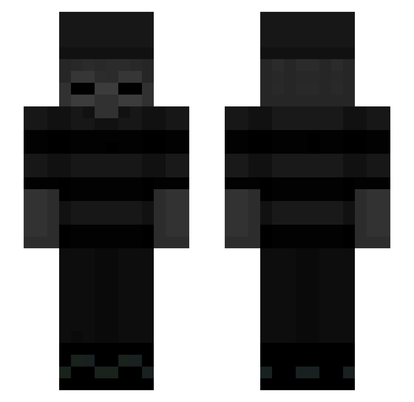 Danidior Minecraft skin, front and back view