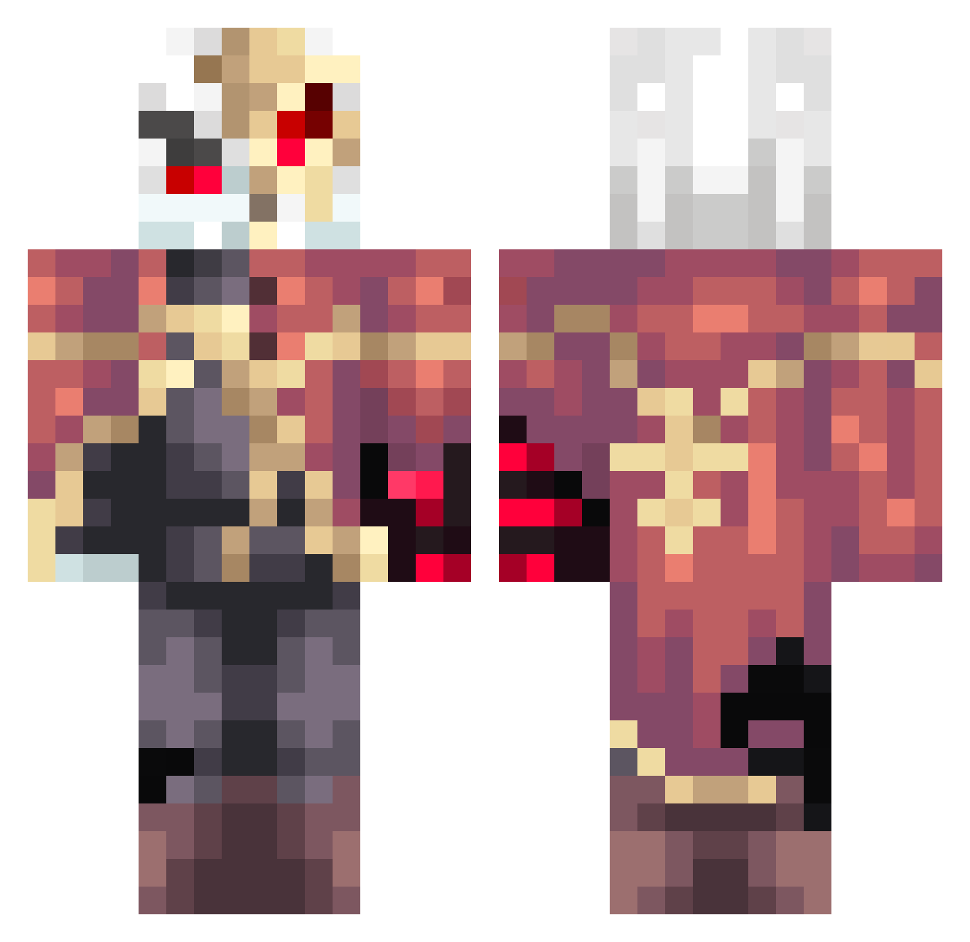 XDiamond_SlayerX Minecraft skin, front and back view
