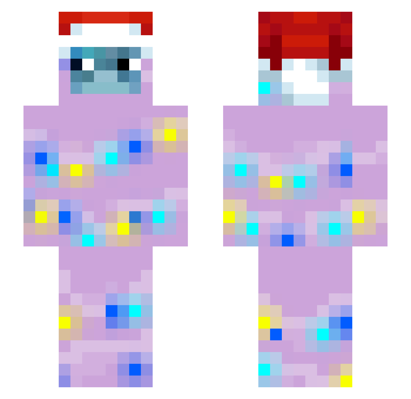 TypekkPL Minecraft skin, front and back view