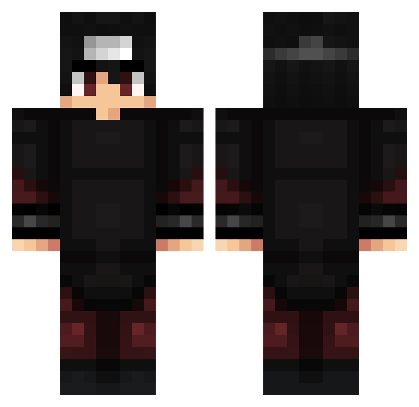 Zyphorion Minecraft skin, front and back view