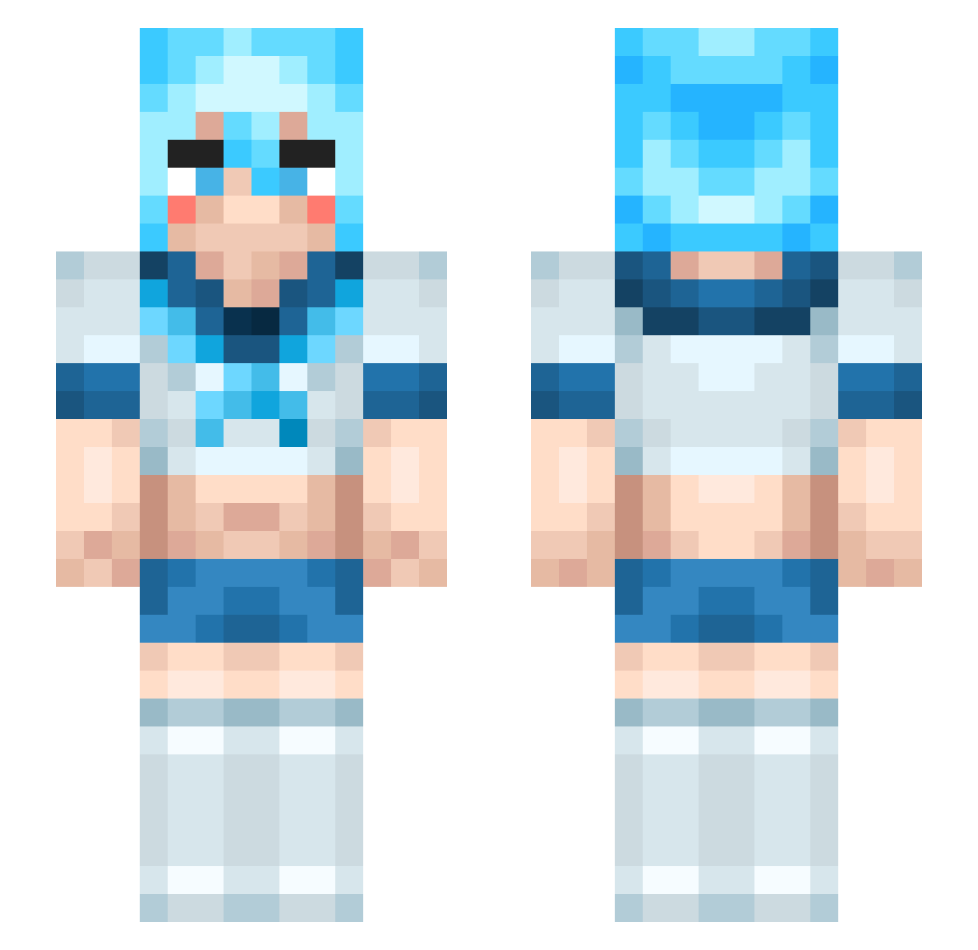 SION_daisuki Minecraft skin, front and back view