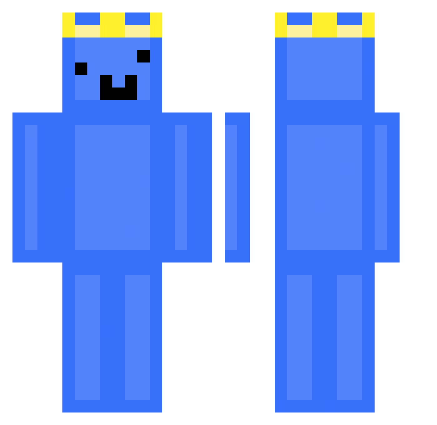 Lorque Minecraft skin, front and back view