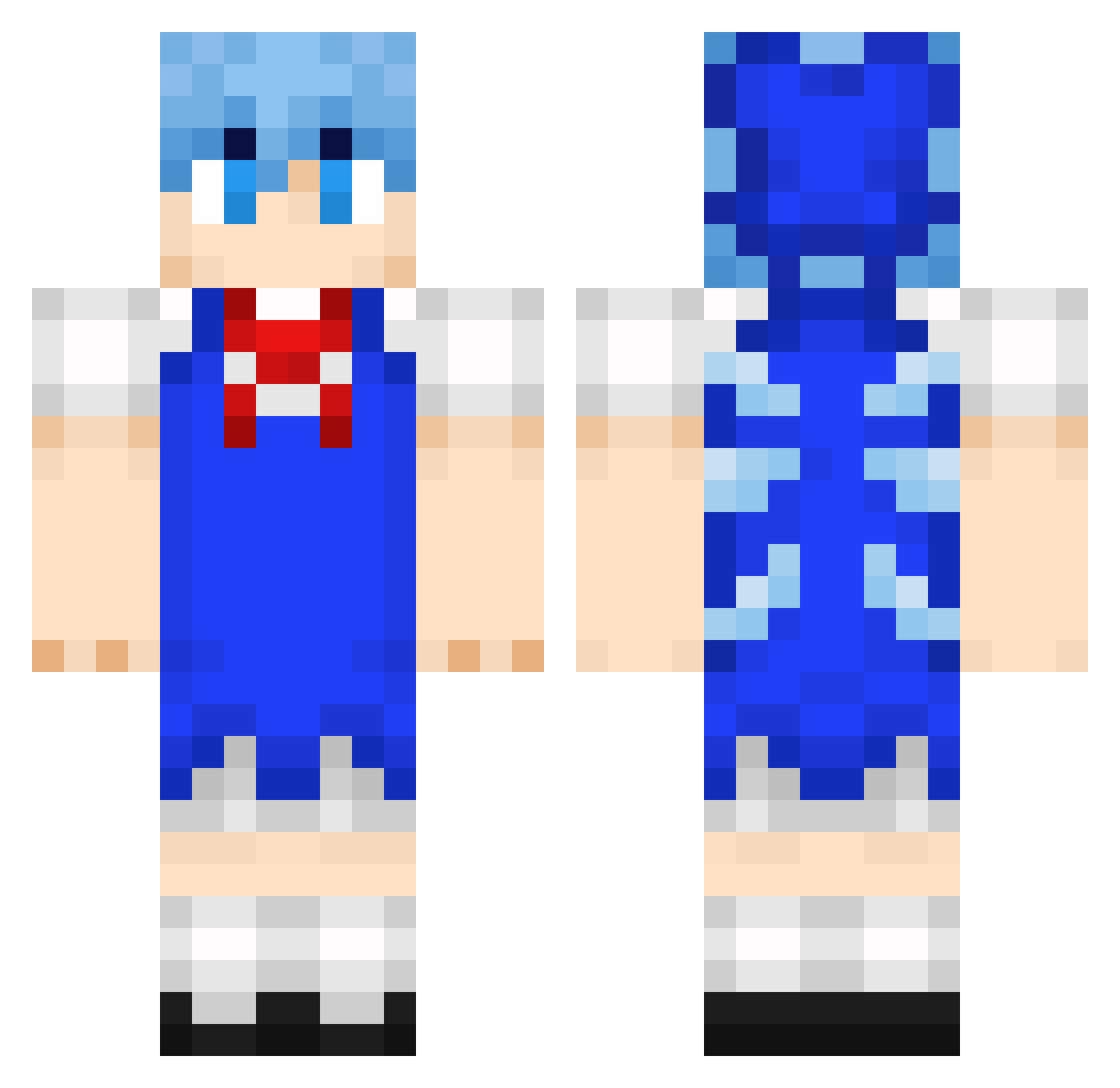 Unviewed Minecraft skin, front and back view