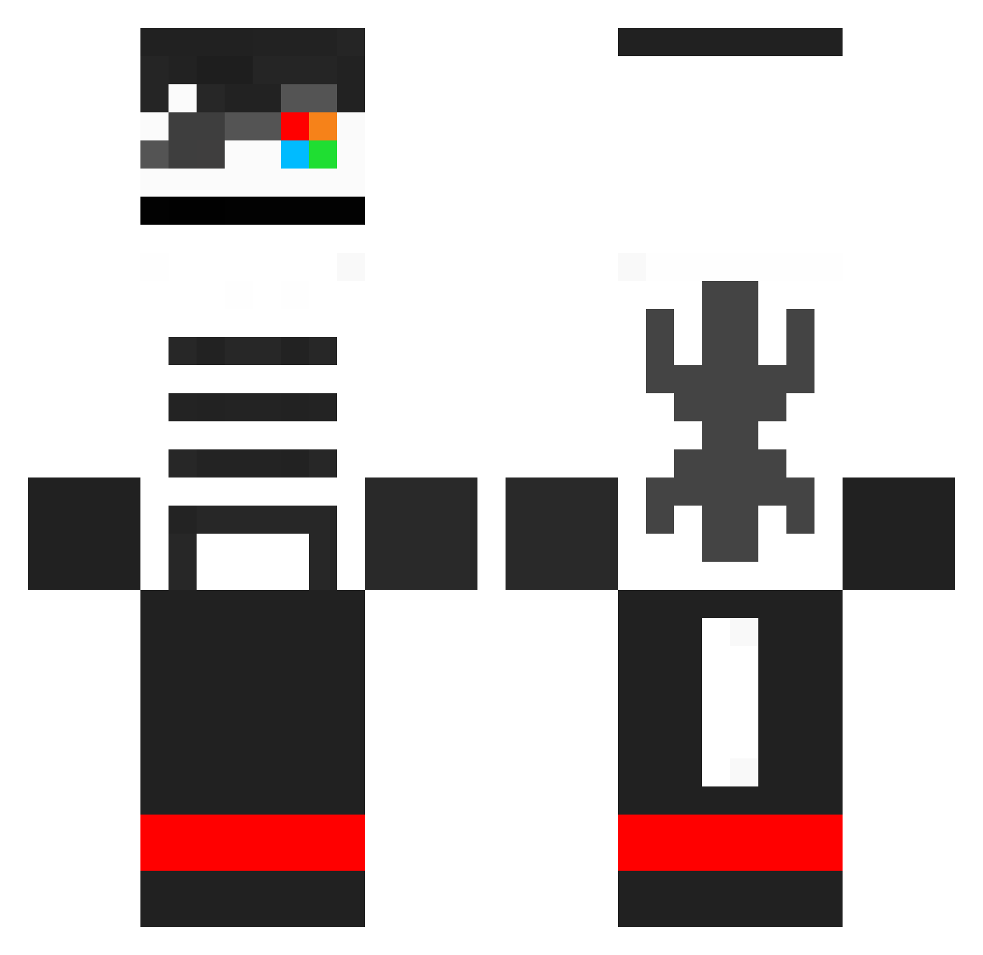 UMEMARUN Minecraft skin, front and back view