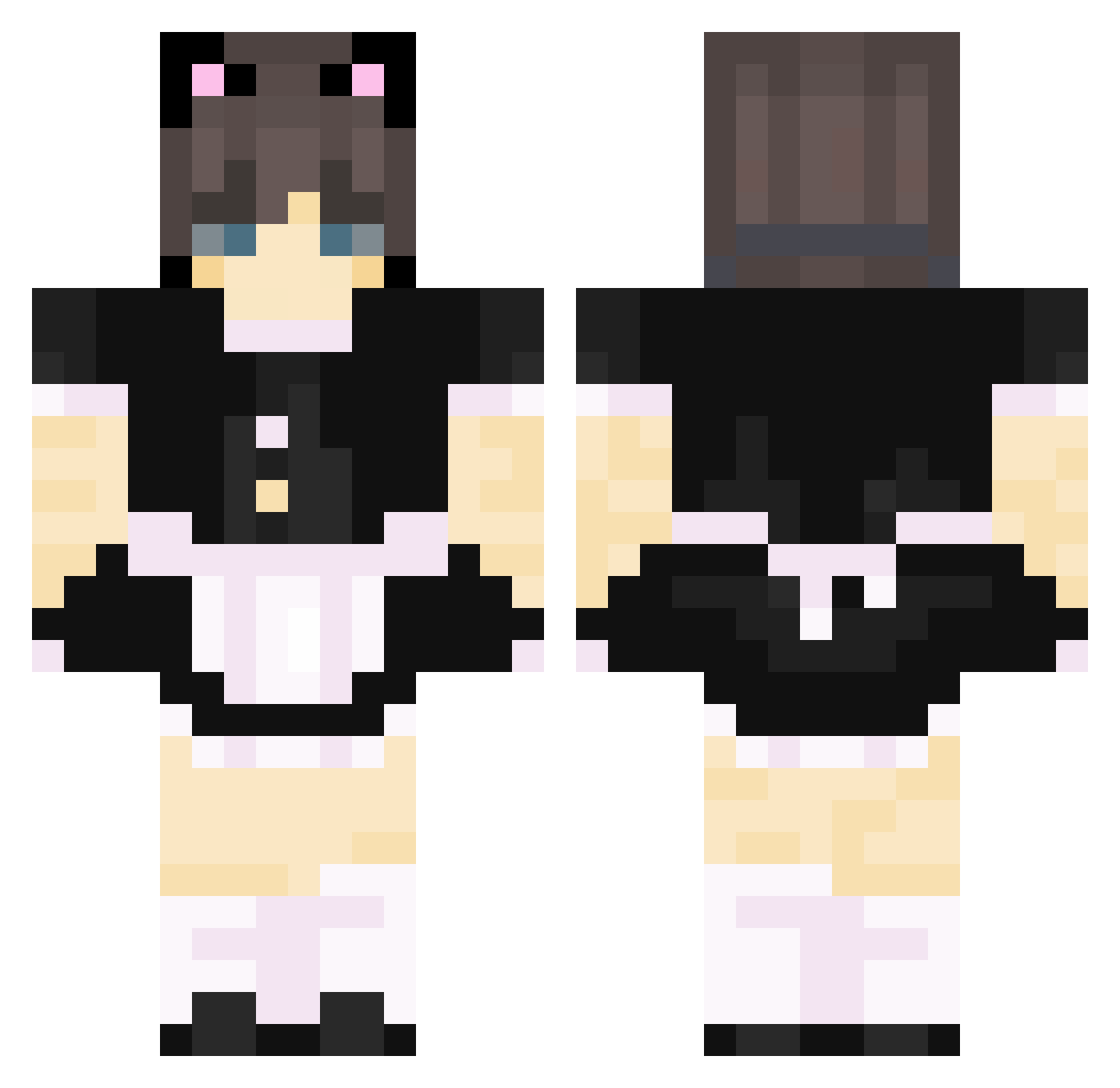 ItzDezza Minecraft skin, front and back view