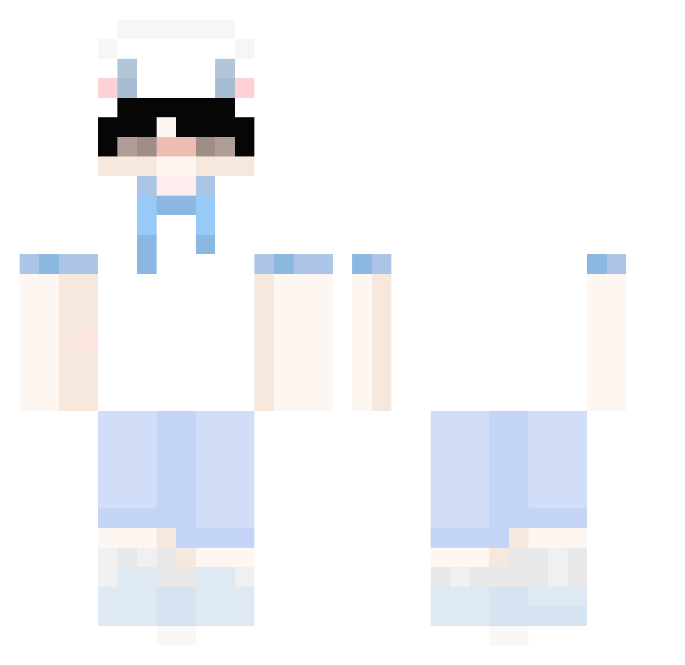 Unforgivinq Minecraft skin, front and back view