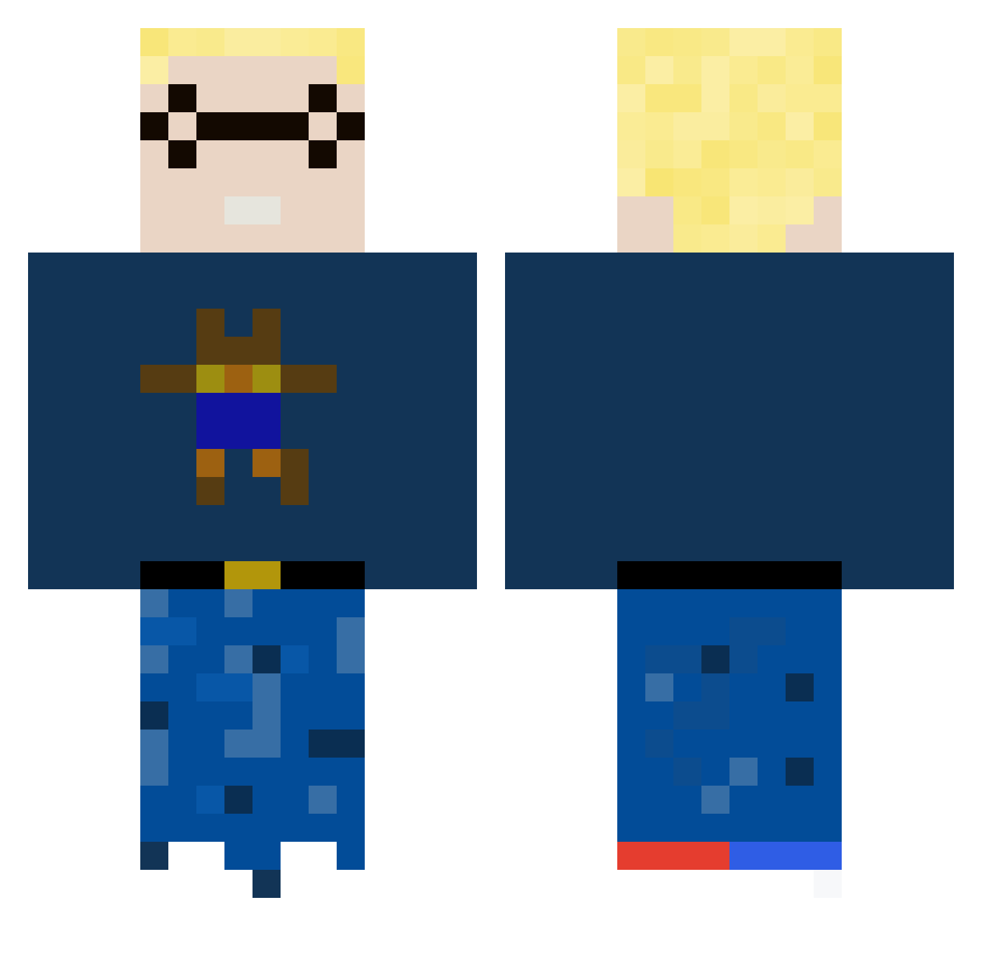 FAMASITPO Minecraft skin, front and back view