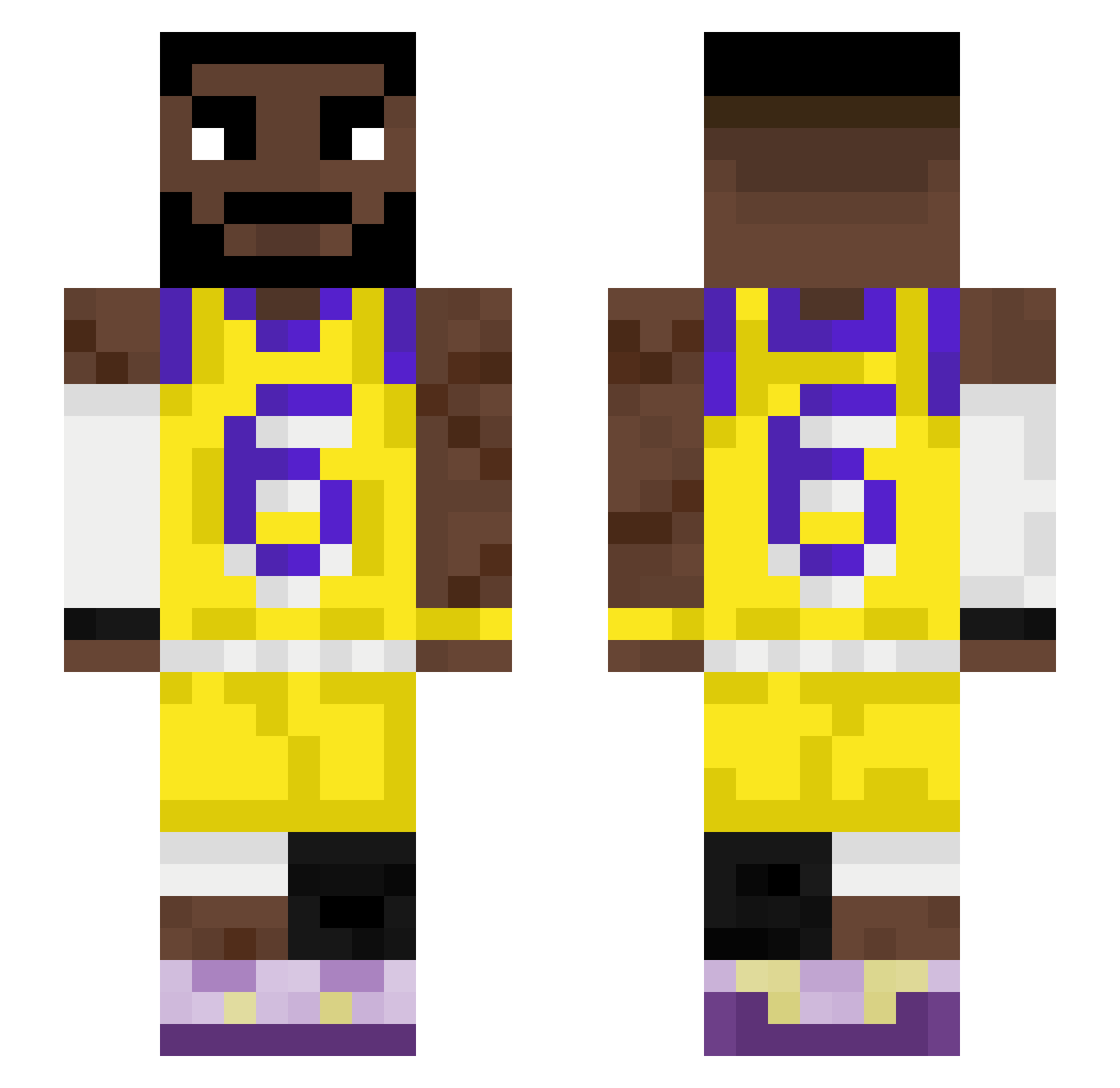 Twed23 Minecraft skin, front and back view