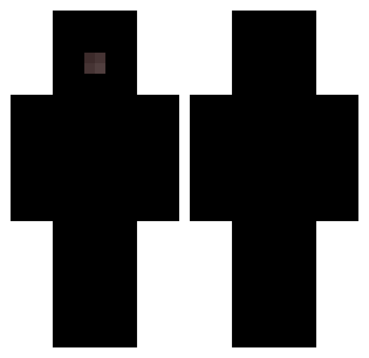 BoxOfManythings Minecraft skin, front and back view