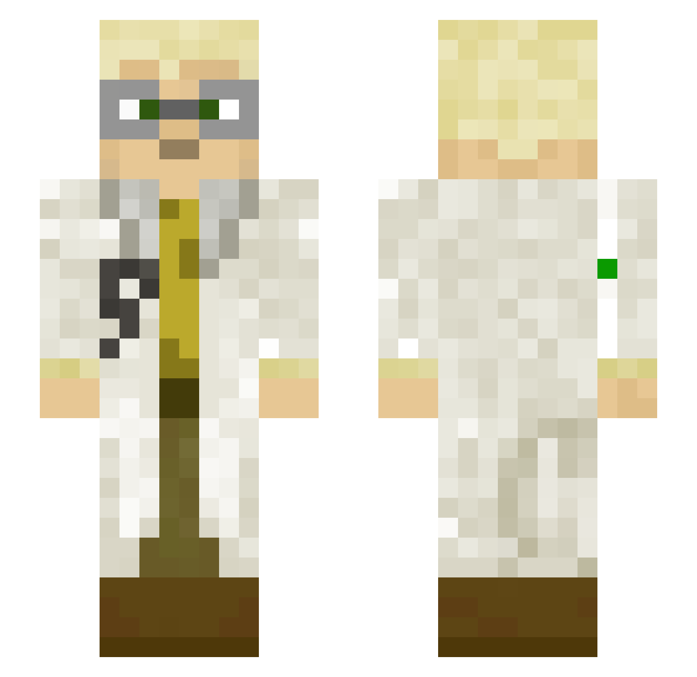 MagicLemming67 Minecraft skin, front and back view