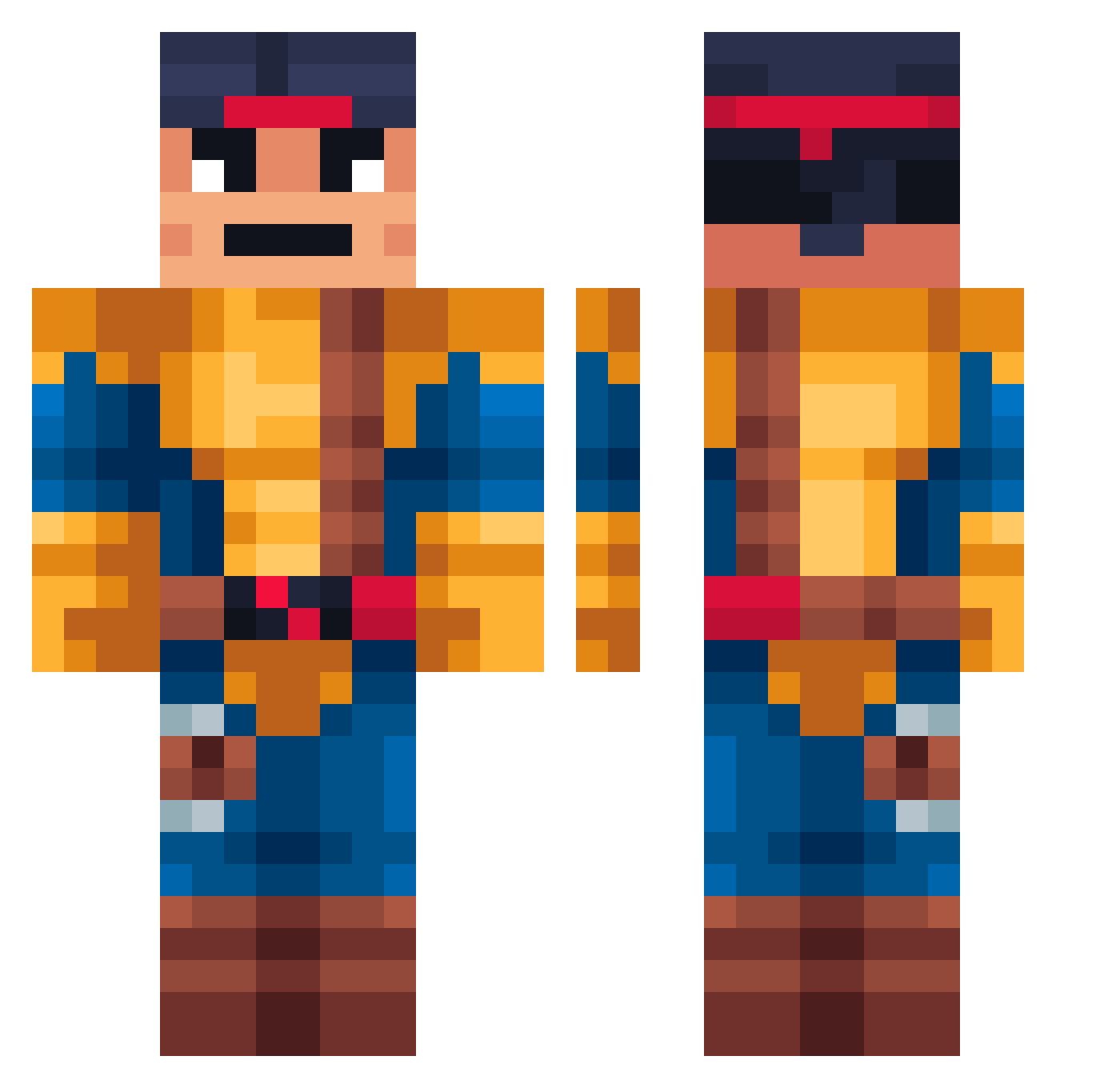rascasss Minecraft skin, front and back view