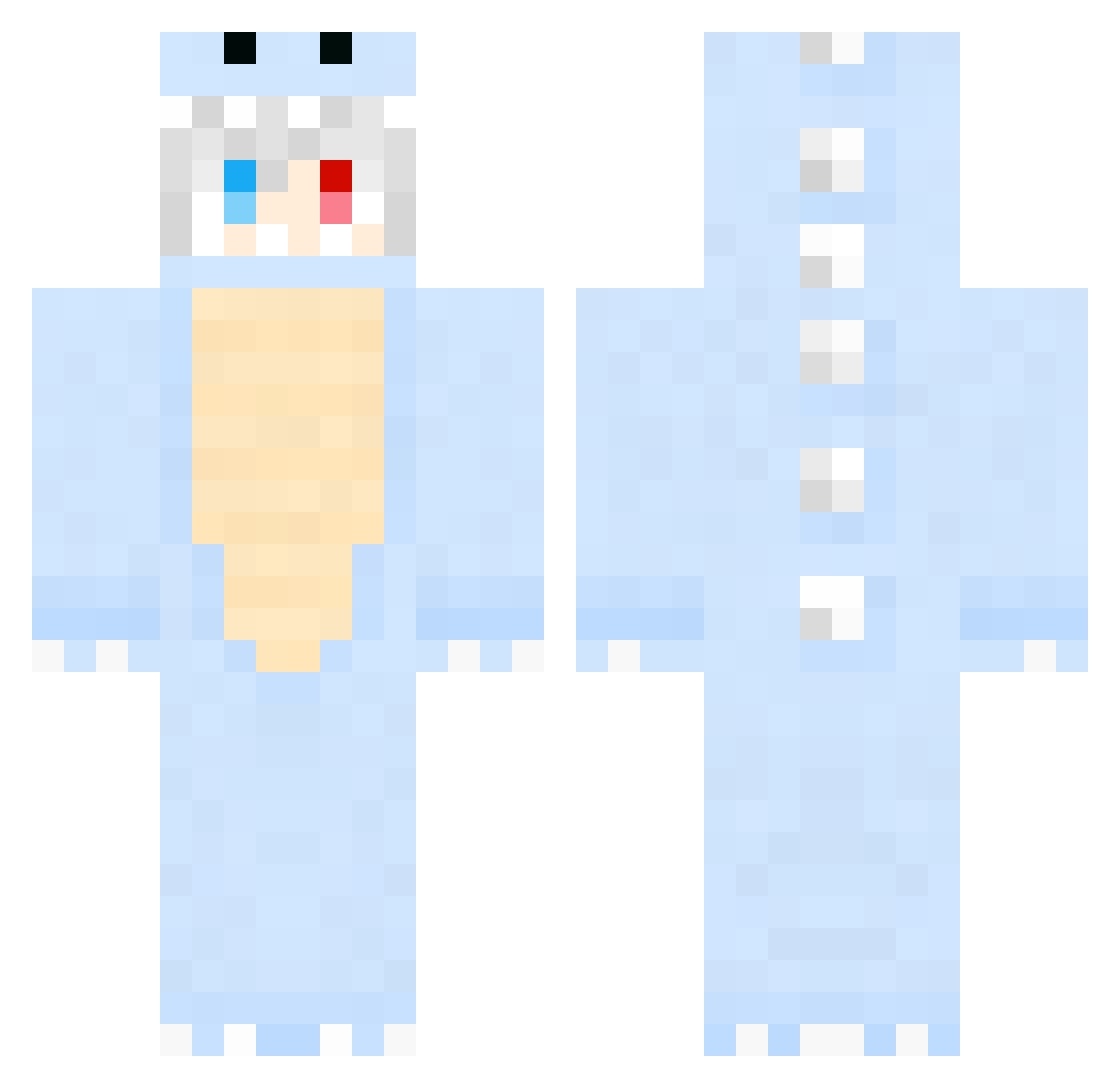 Soariner Minecraft skin, front and back view