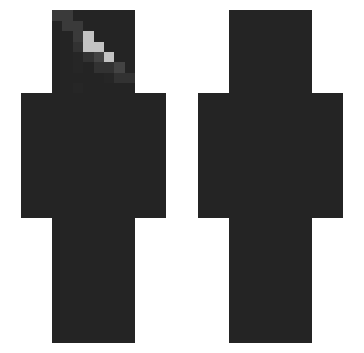 rememore Minecraft skin, front and back view