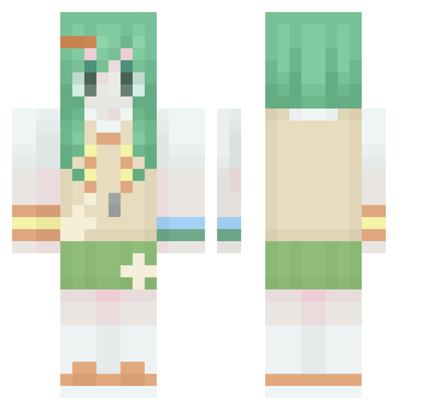 Ralimy Minecraft skin, front and back view
