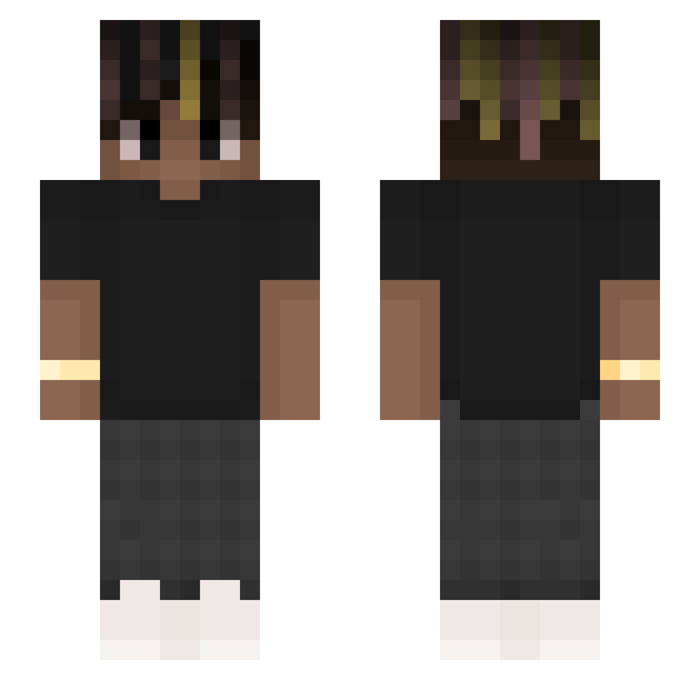 r1qxz Minecraft skin, front and back view