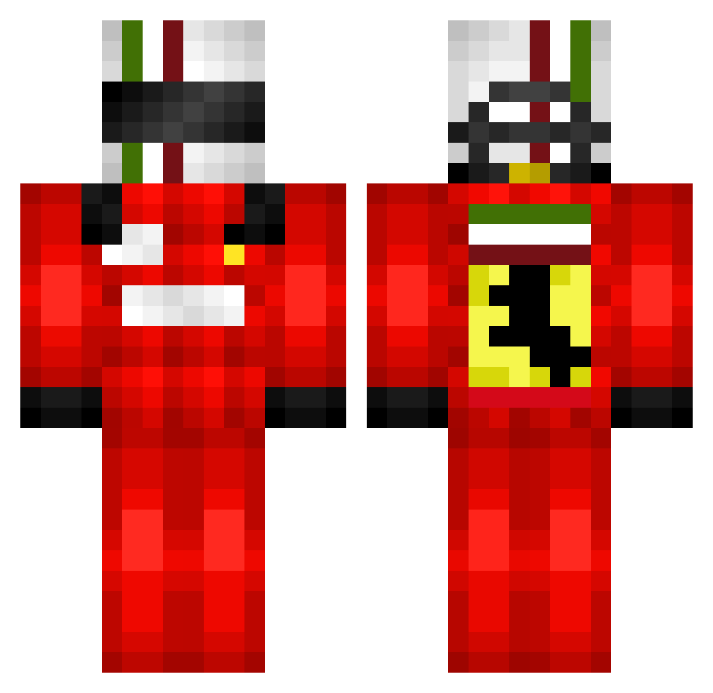 felipe2357 Minecraft skin, front and back view