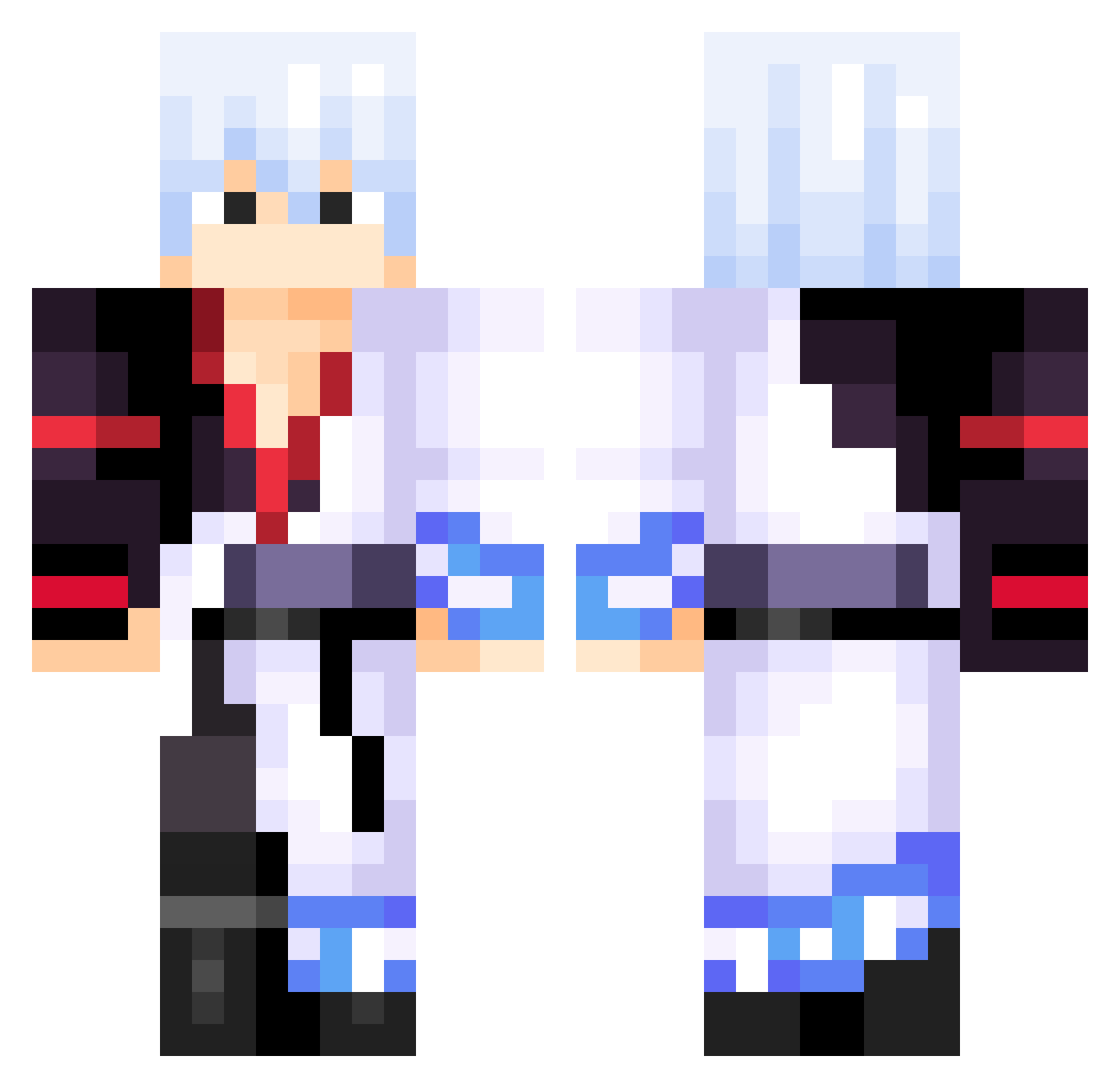 UniverseGreen Minecraft skin, front and back view