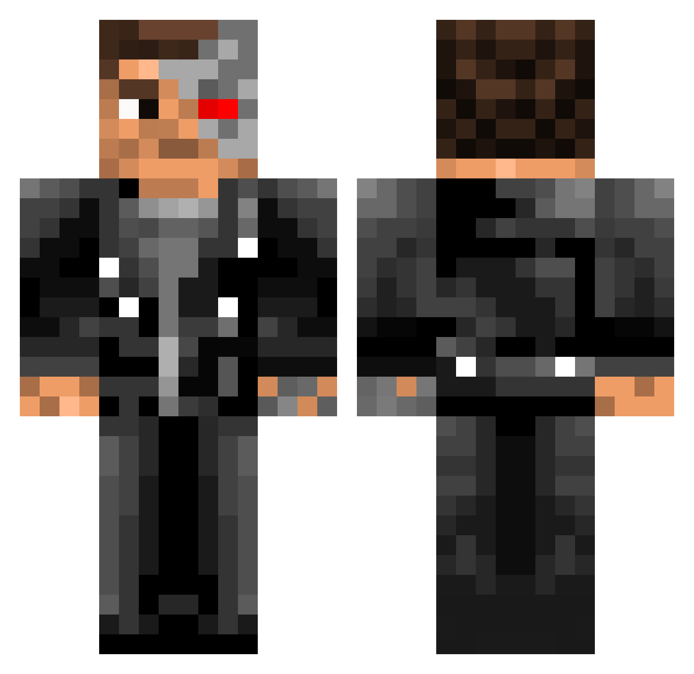 ultrapharaoh Minecraft skin, front and back view