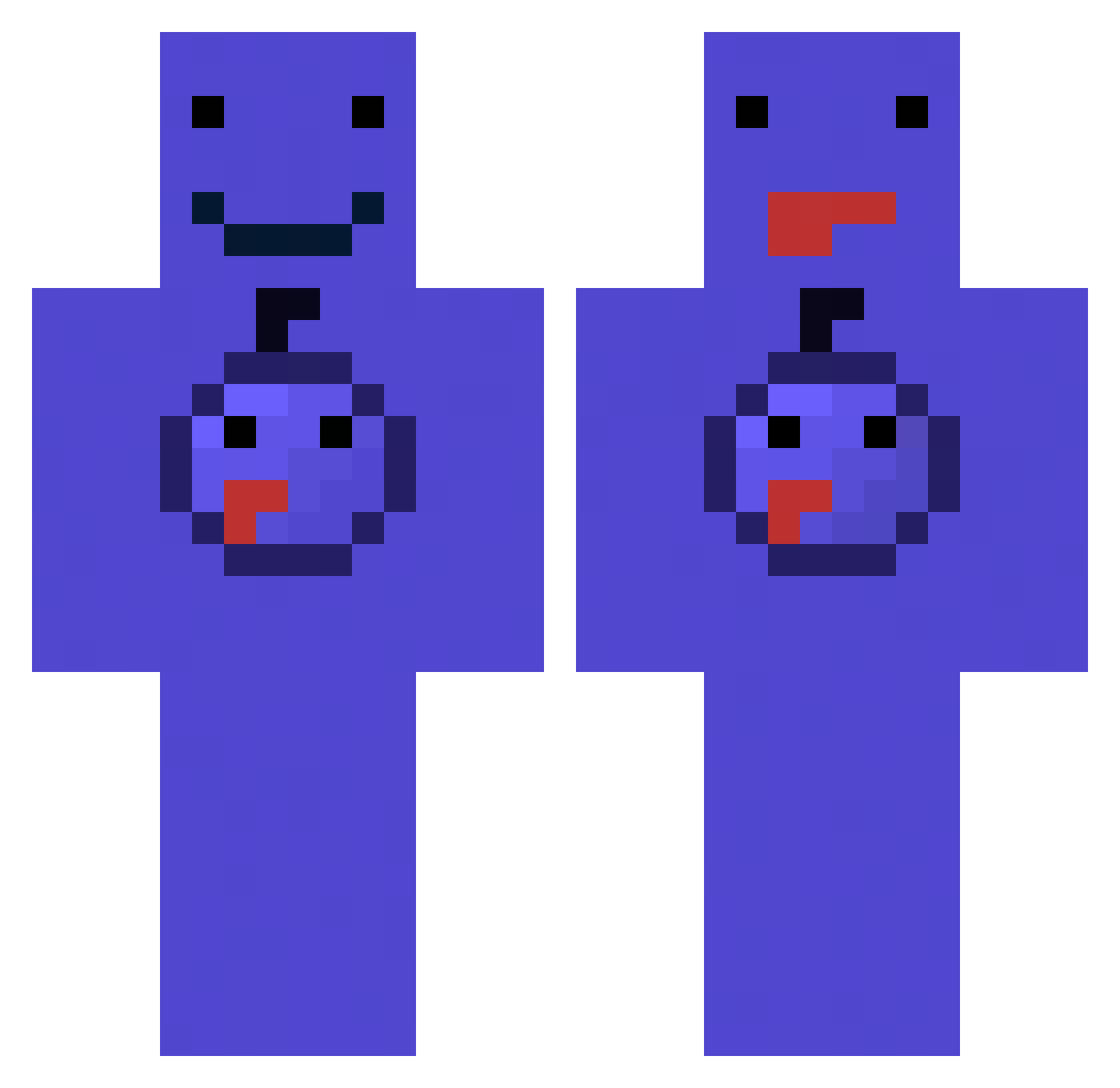 RealCoriangel Minecraft skin, front and back view