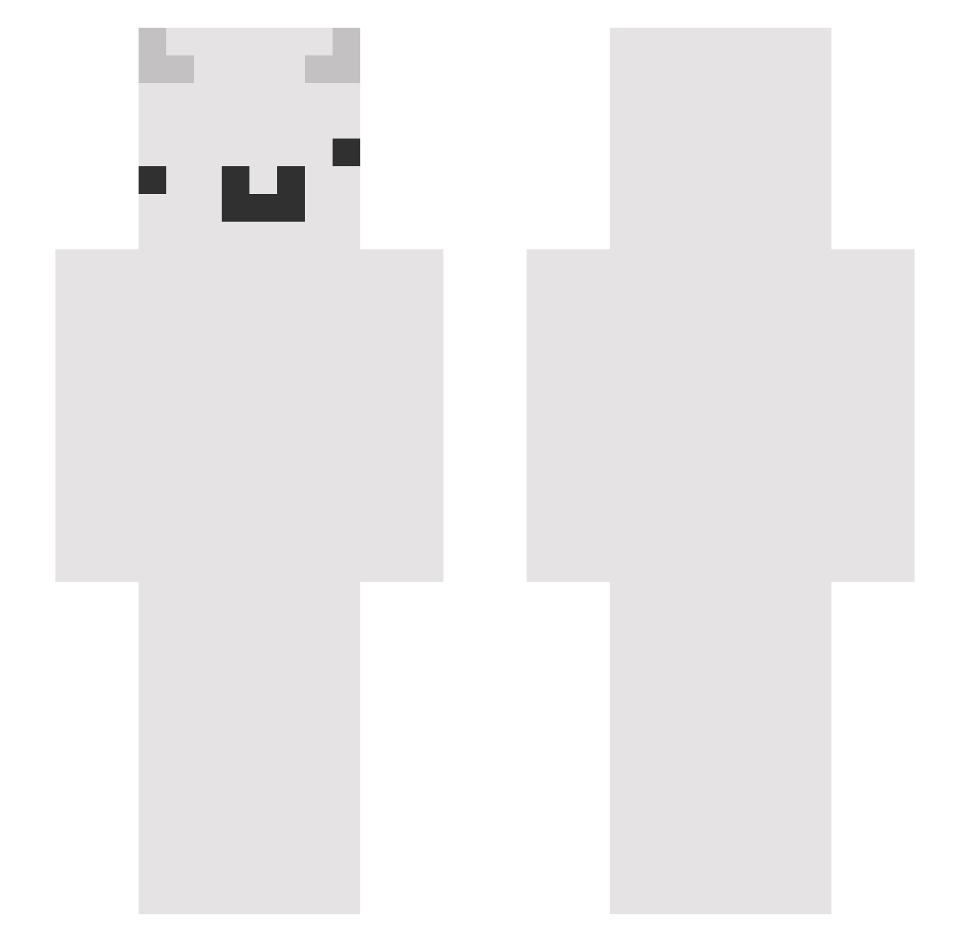 yeomi_Ratel Minecraft skin, front and back view