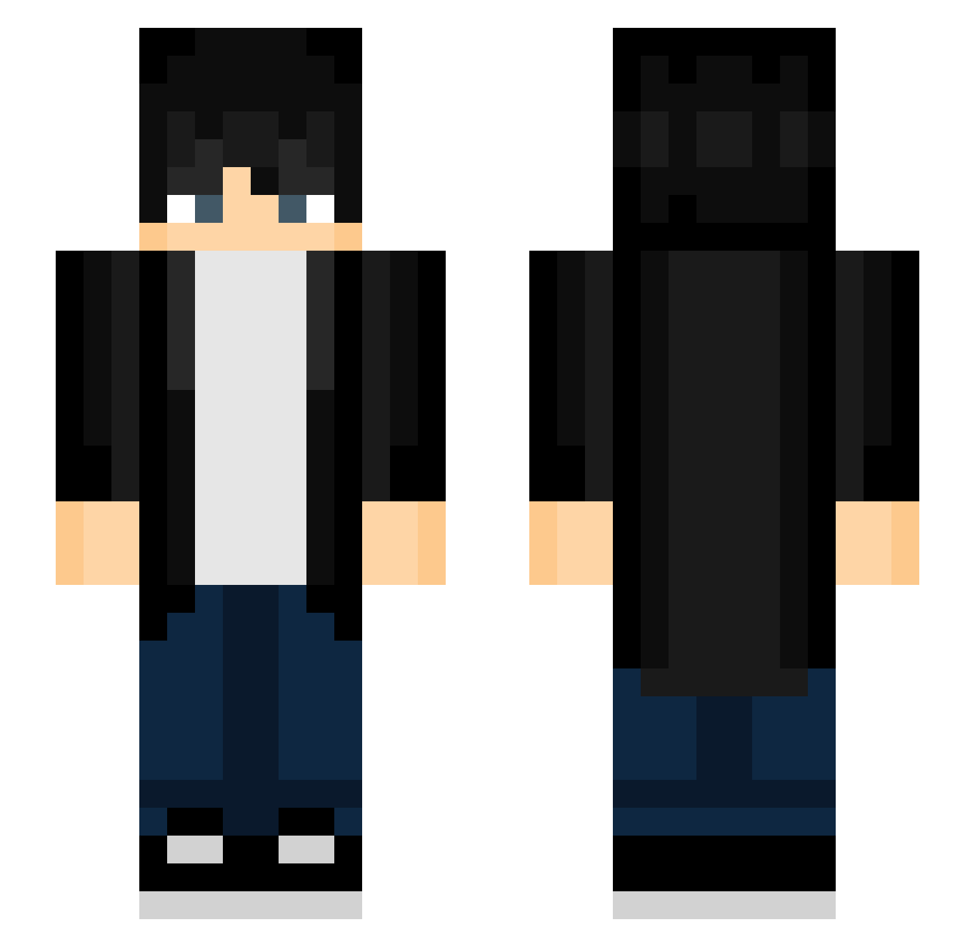 Zioner91 Minecraft skin, front and back view