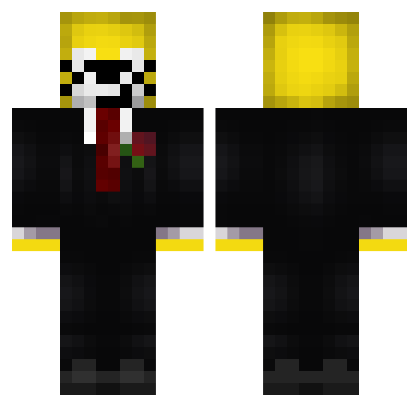 cara_humilde Minecraft skin, front and back view