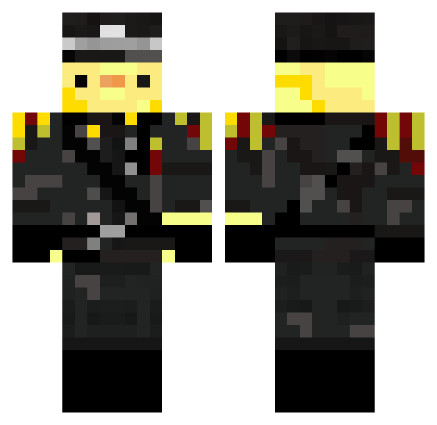 UwU_Barry Minecraft skin, front and back view