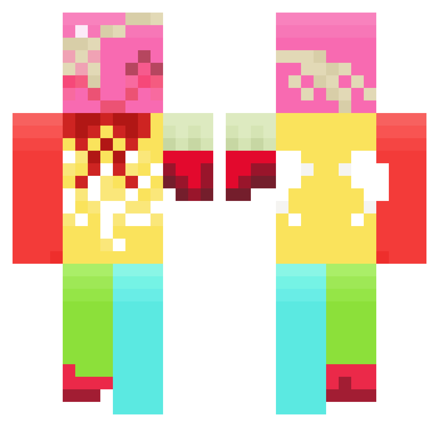 shadowvivm Minecraft skin, front and back view