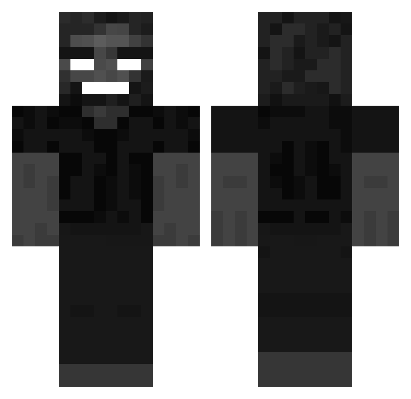 ZONE880 Minecraft skin, front and back view