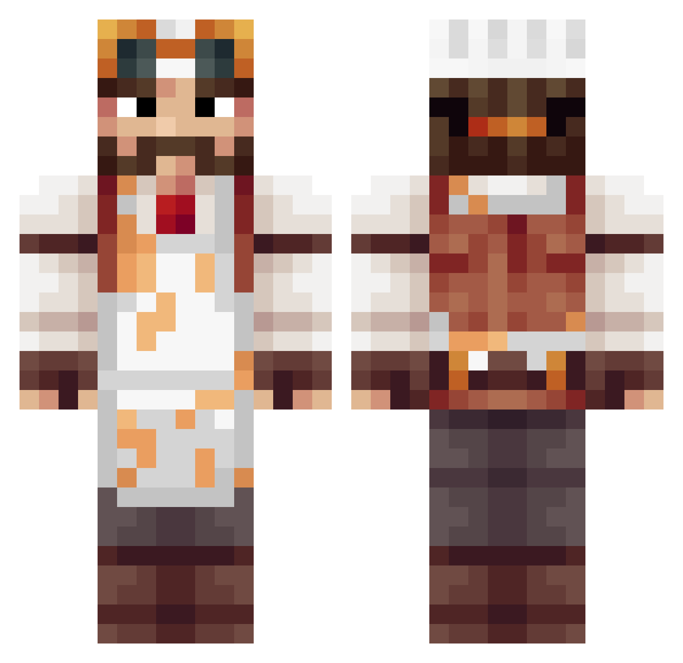 MintyTwirl Minecraft skin, front and back view