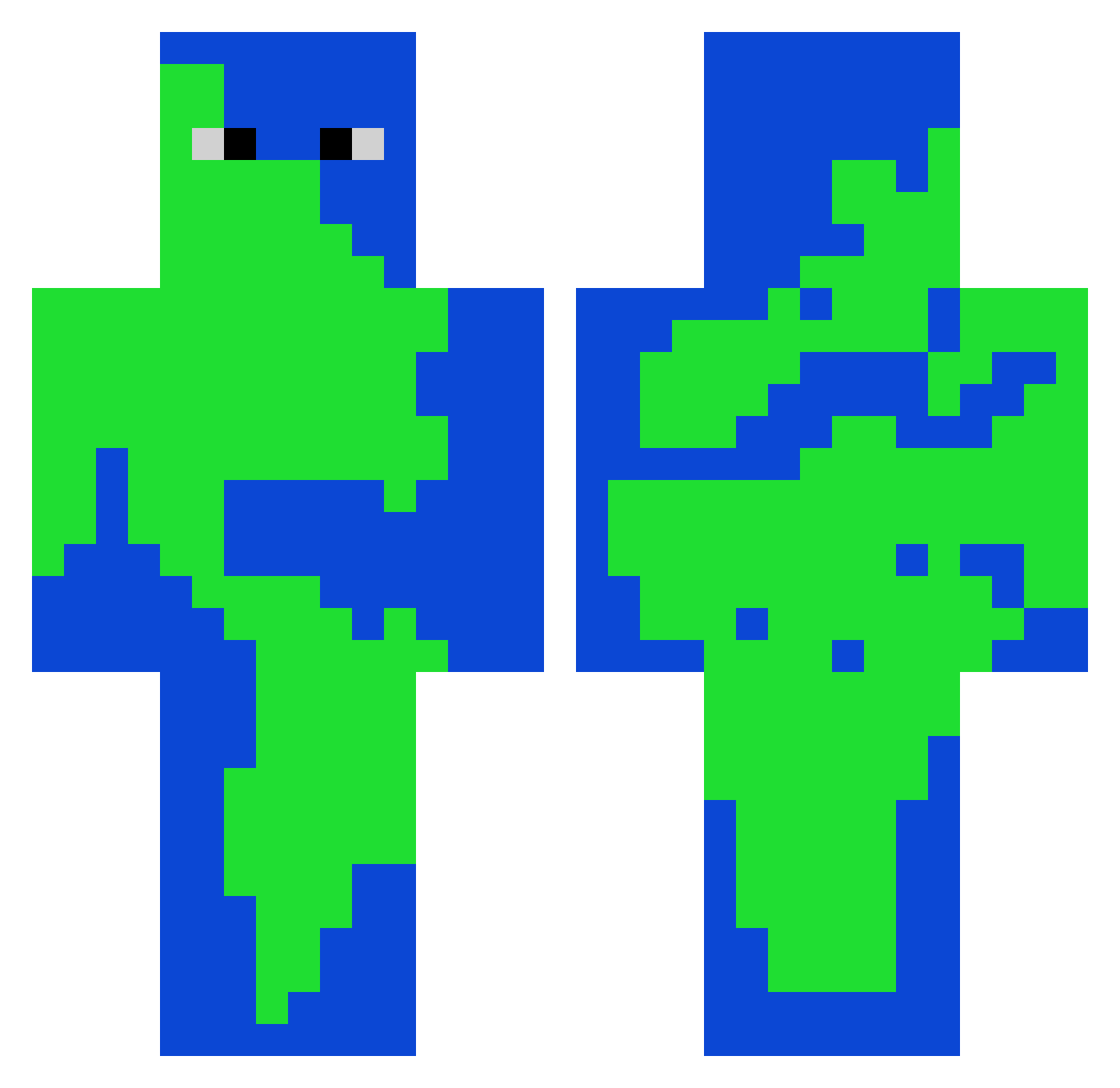 ratoepiruca Minecraft skin, front and back view
