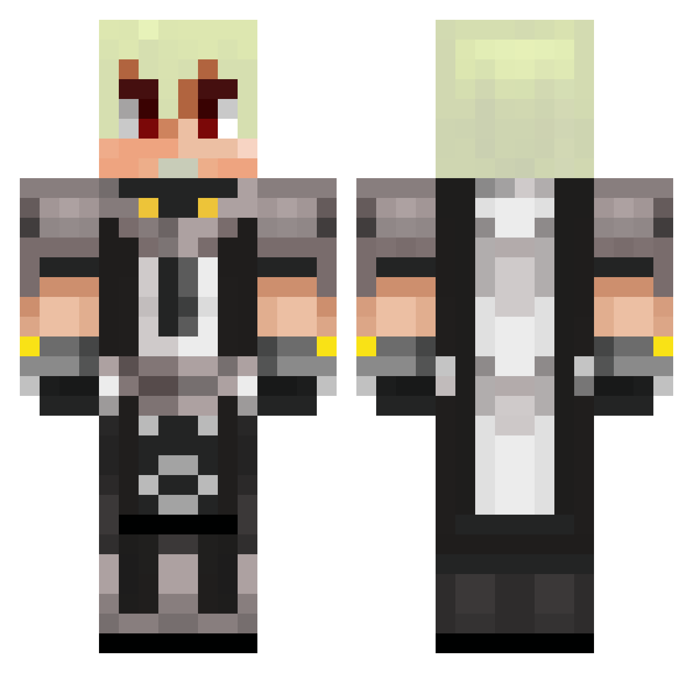 Humeri Minecraft skin, front and back view