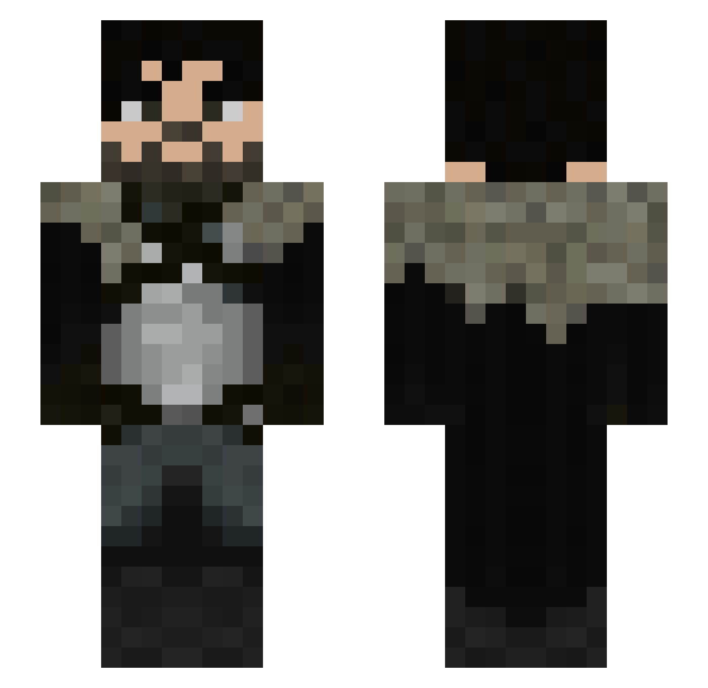 MauroL733 Minecraft skin, front and back view
