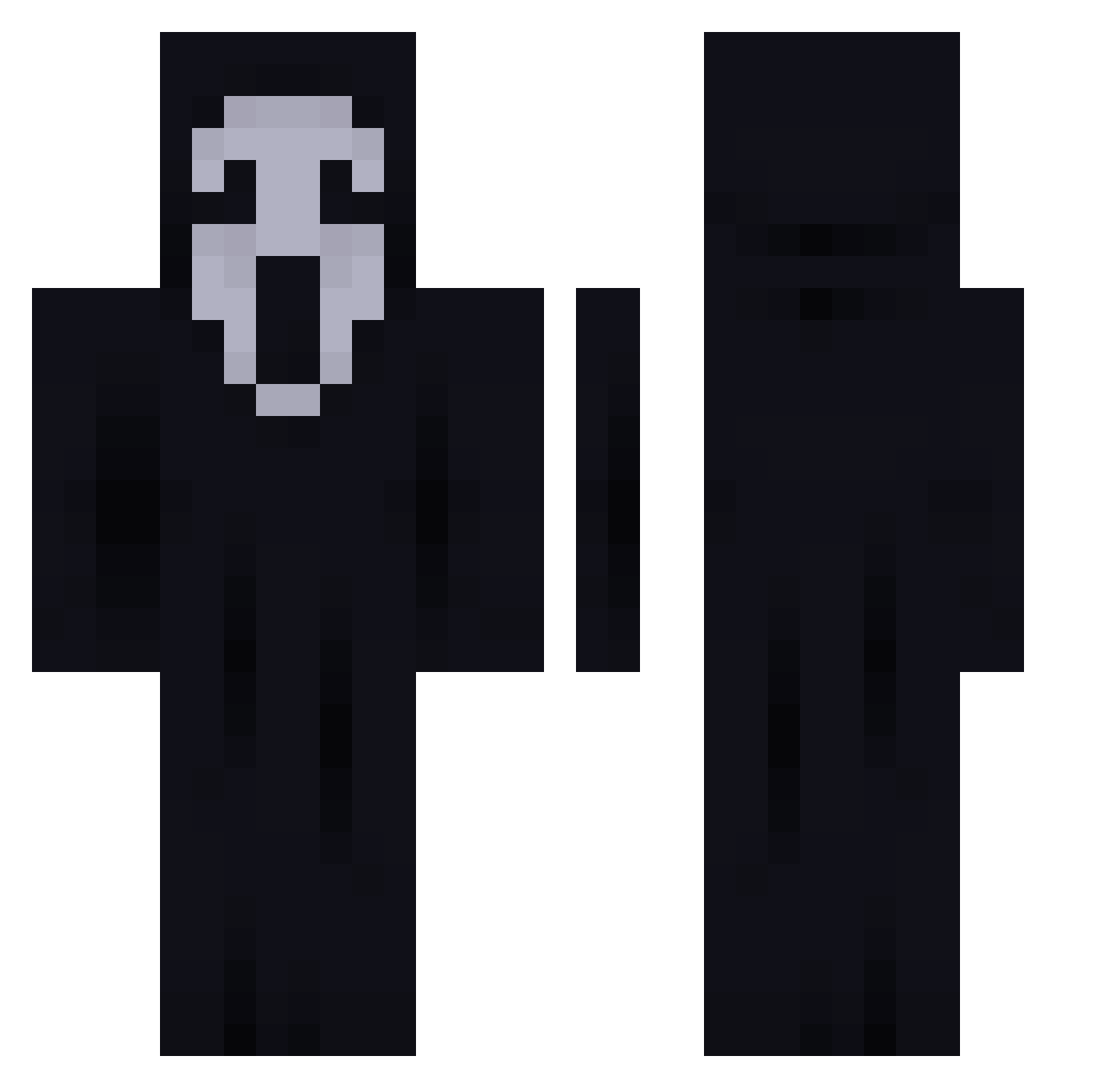 ThisNamee Minecraft skin, front and back view