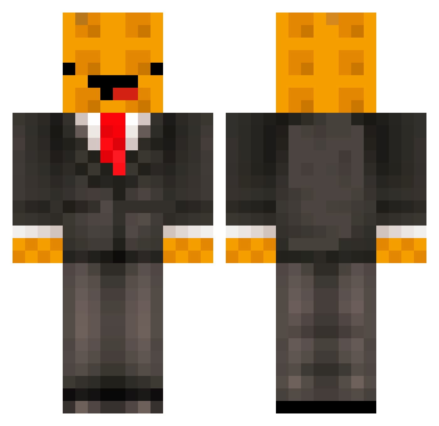 gofrv Minecraft skin, front and back view