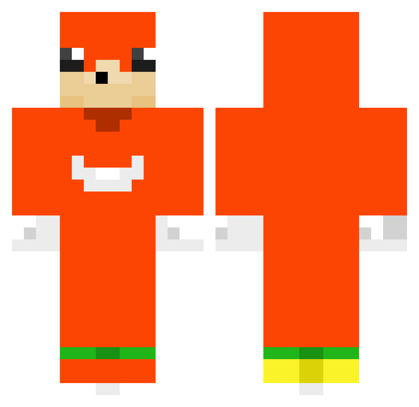 Kyxes_ Minecraft skin, front and back view