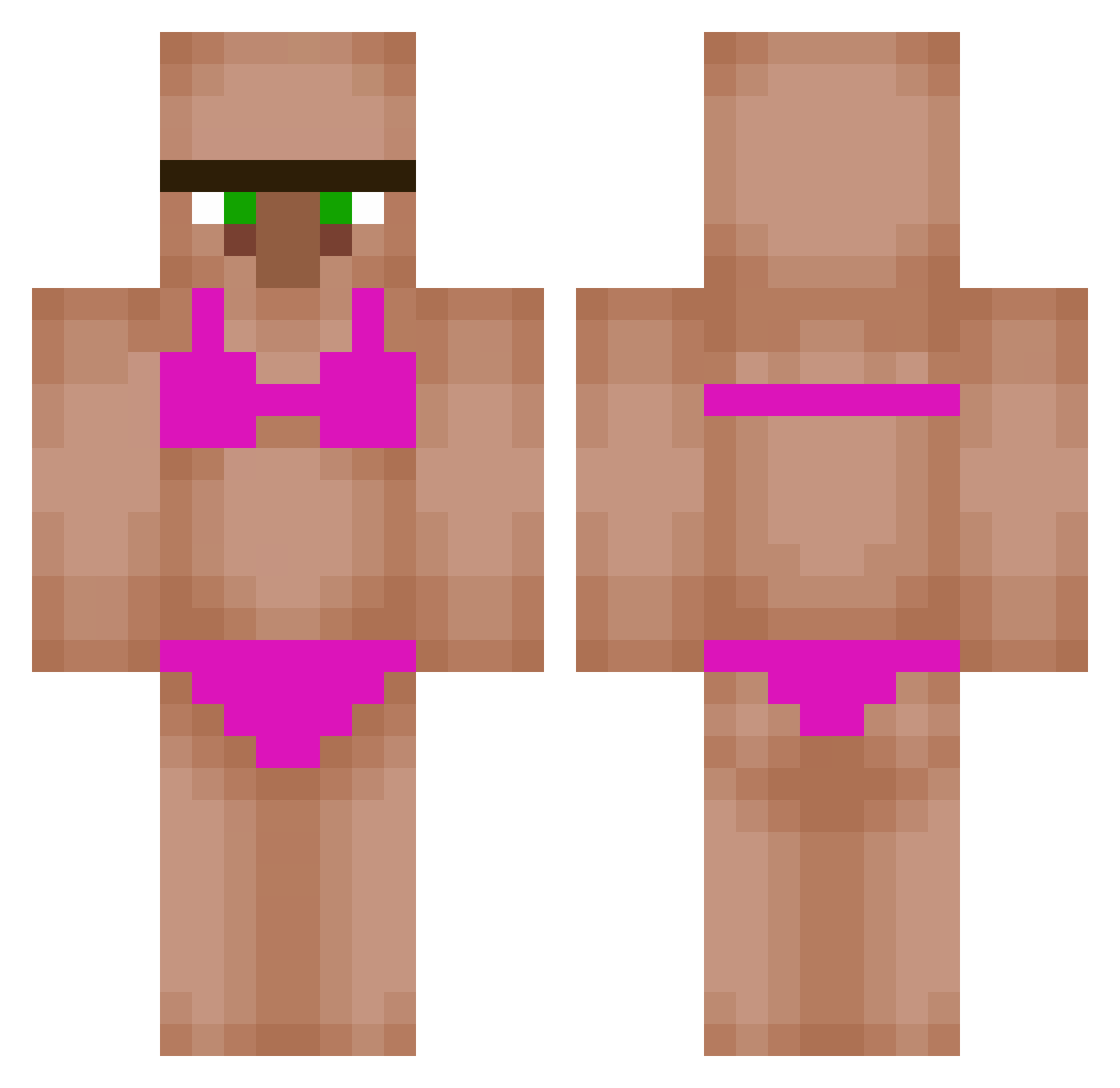 Trick_Kobra Minecraft skin, front and back view