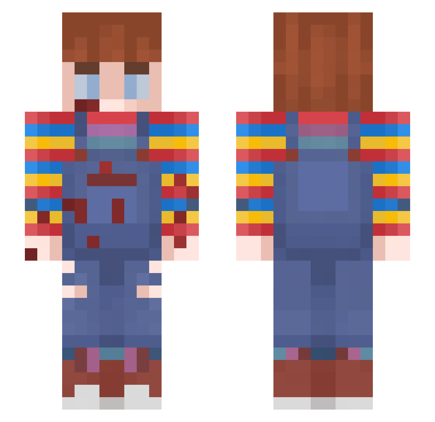 Semaforro404 Minecraft skin, front and back view