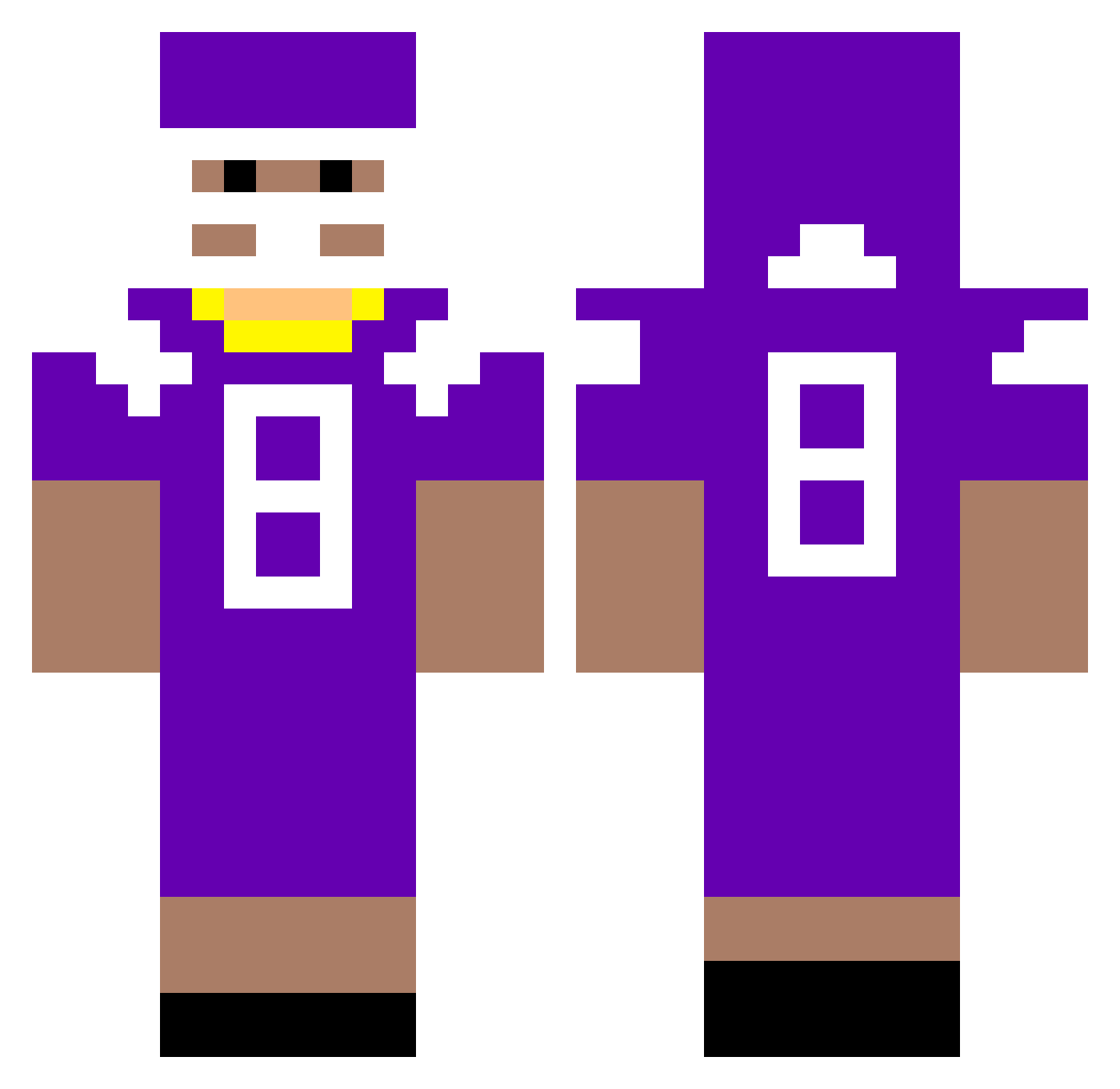 SturmStachel Minecraft skin, front and back view